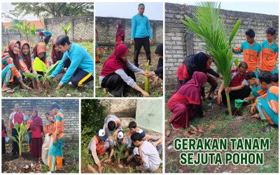 Kegiatan Gerakan Tanam Sejuta Pohon di MTs Negeri 2 Tuban