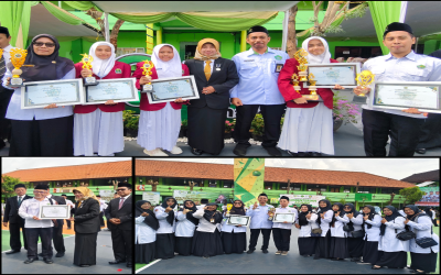 Guru dan Peserta Didik Berprestasi MTsN 2 Tuban Terima Penghargaan pada HAB Kemenag RI ke-80