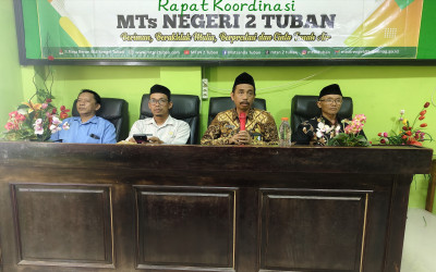 Pastikan Kegiatan Berjalan Lancar, MTs Negeri 2 Tuban Gelar Rapat Koordinasi