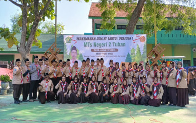 Semangat Pramuka Berkobar di Kemah Perjusa MTsN 2 Tuban