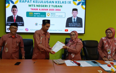 MTsN 2 Tuban Gelar Rapat Penetapan Kelulusan Siswa Kelas IX Tahun Ajaran 2025/2026
