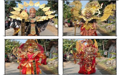 Lestarikan Budaya Bangsa, MTsN 2 Tuban Tampilkan Pesona Budaya Tradisional Bali dalam Karnaval Kecamatan Rengel